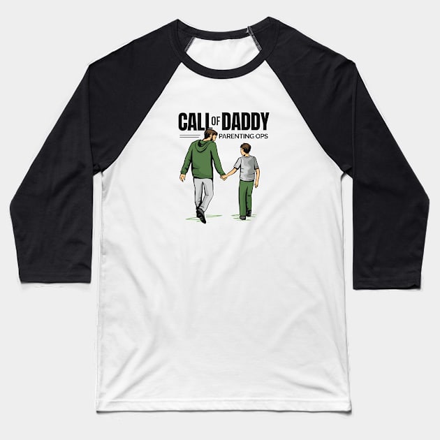 CALL OF DADDY Baseball T-Shirt by Bombastik